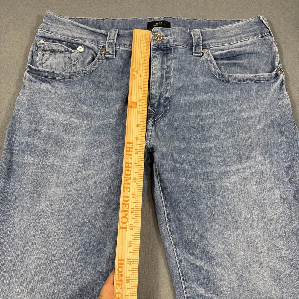 True Religion Jeans Mens 38/33 Blue Billy Flap Pockets Relaxed Bootcut